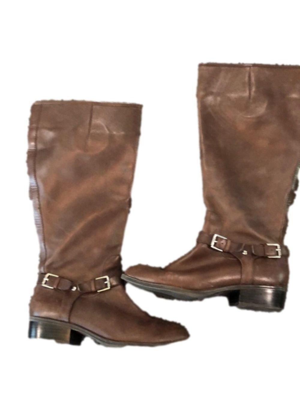 LAUREN Ralph Lauren Marion boot in brown. Riding boots. Leather. Size 7.5